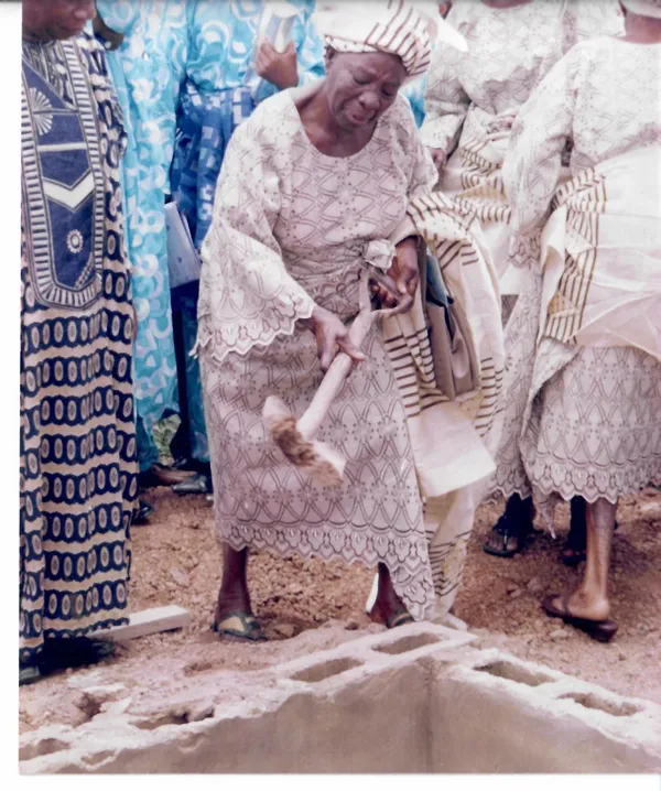 Burying her husband